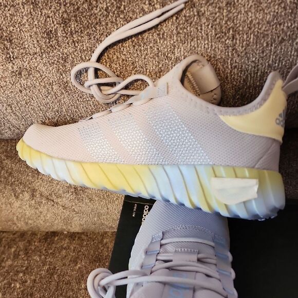 Adidas Kaptir Flow K Gray and Blue Sneakers NWT  Size 6.5 - Picture 5 of 5